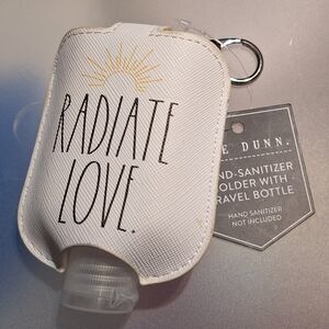 Rae Dunn White Hand Sanitizer Holder with Keychain